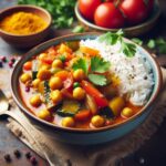 Curry de Garbanzos con Arroz Basmati